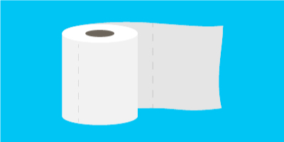 Grafika przedstawiająca papier toaletowy